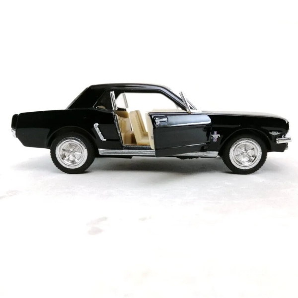 Машинка металлическая Kinsmart 1:36 Ford Mustang инерционная, двери открываются KT5351W / Черный