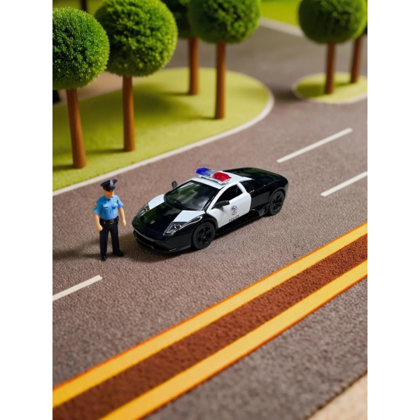 Машинка металлическая Kinsmart 1:36 Lamborghini Murcielago LP640 (Police) KT5317WP