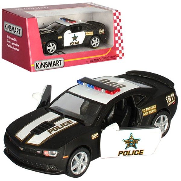 Металлическая машинка Kinsmart 1:38 2014 Chevrolet Camaro (Police) KT5383WP, инерционная