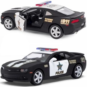 Металлическая машинка Kinsmart 1:38 2014 Chevrolet Camaro (Police) KT5383WP, инерционная