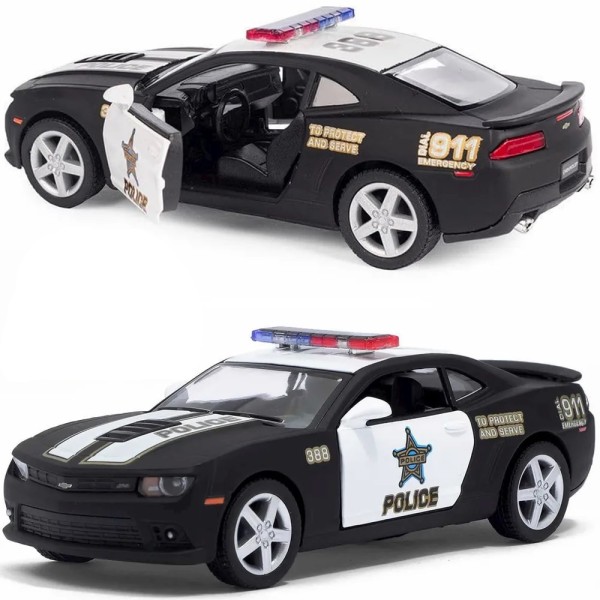 Металлическая машинка Kinsmart 1:38 2014 Chevrolet Camaro (Police) KT5383WP, инерционная