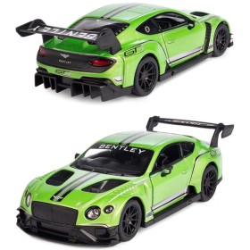 Металлическая машинка Kinsmart 1:38 "Bentley Continental GT3" инерционная, Зелёная, KT5417W