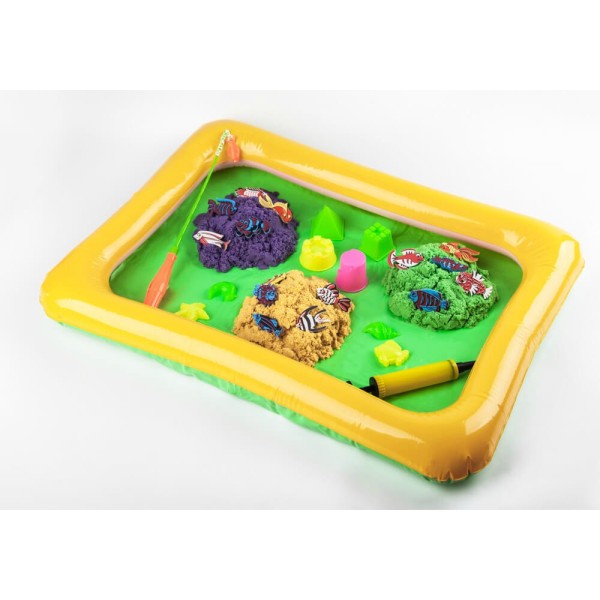 Кінетичний пісок + магнітна рибалка Danko Toys Настільна гра 2в1 KRKS-01-01