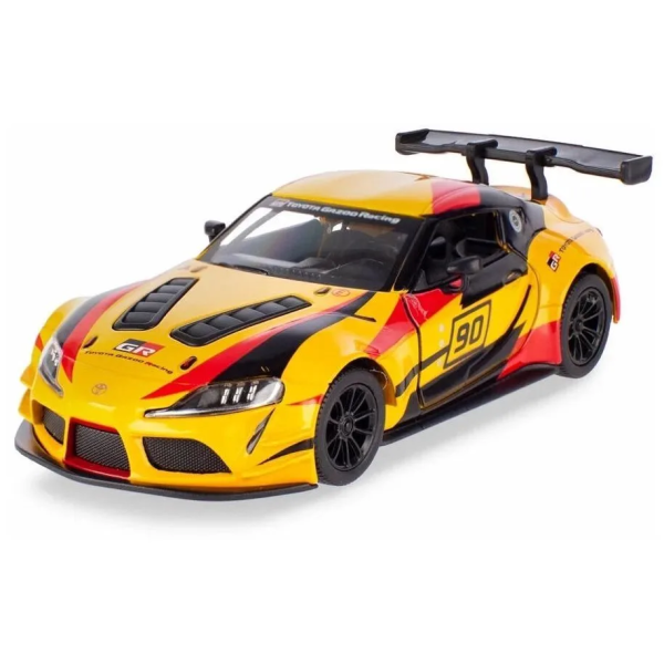 Металлическая модель Kinsmart Toyota GR Supra Racing Concept KT5421WF желтый