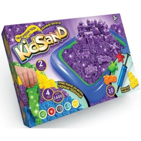 Кинетический песок "KidSand" 1600 г с песочницей