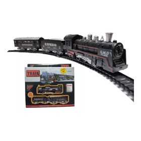 Детская железная дорога с поездом и вагончиками 19026В