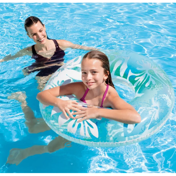 Круг надувной для плавания Intex Перламутр 91см 59251NP голубой