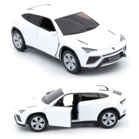 Машинка металлическая Kinsmart 1:38 Lamborghini Urus KT5368W инерционная, двери открываются / Белый