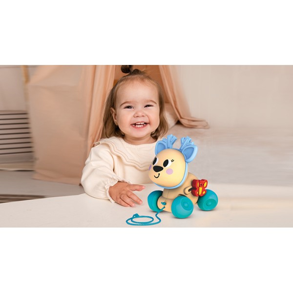 Каталочка Kids Hits Олень с подвижной головой и шнурком KH22/003