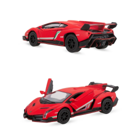 Металлическая машинка Kinsmart 1:36 Matte Lamborghini Veneno, инерционная, красная, KT5370W