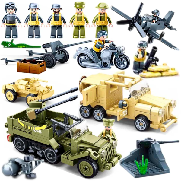 Конструктор Sluban Армия, WW2 Вторая мировая война, военная техника, 552 деталей M38-B0812