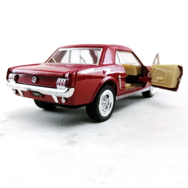 Машинка металлическая Kinsmart 1:36 Ford Mustang инерционная, двери открываются KT5351W / Красный