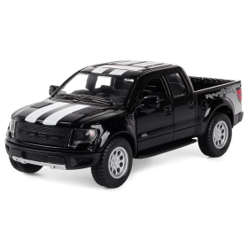 Машинка металлическая Kinsmart 1:46 2013 Ford F-150 SVT Raptor SuperCrew (Форд Раптор) KT5365WF инерционная, двери открываются / Черный