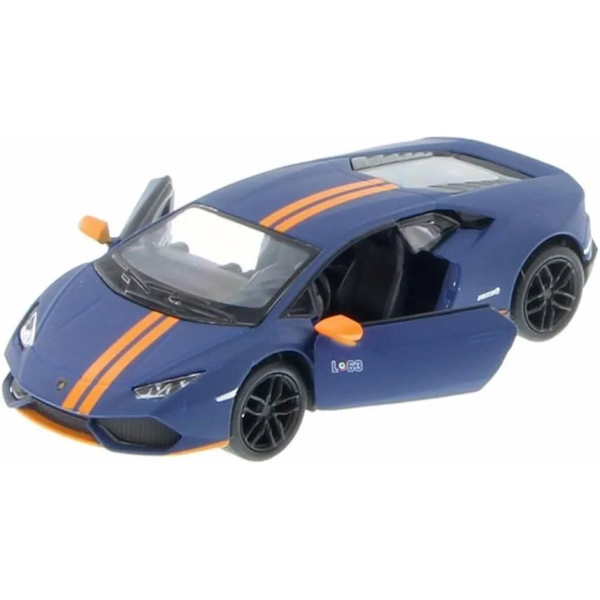 Машинка металлическая Kinsmart 1:36 Lamborghini Huracán LP610-4 Avio (инерционная, синяя) KT5401W