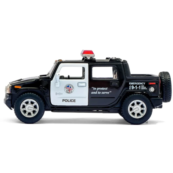 Металлическая инерционная машинка Kinsmart 1:40 Hummer H2 SUT Полиция (2005) KT5097WP