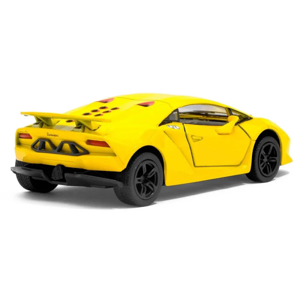 Машинка металлическая Kinsmart Lamborghini Sesto Elemento 1:38 (инерционная, жёлтая) KT5359W