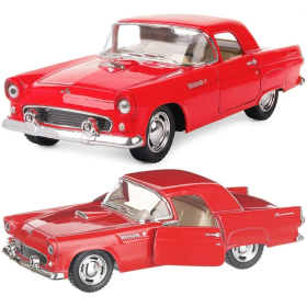 Машинка металлическая Kinsmart 1:36 1955 Ford Thunderbird KT5319W инерционная, двери открываются / Красный