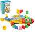 Конструктор дерев'яний Містечко, дерев'яні кольорові кубики для малюків, 68 деталей MD0657