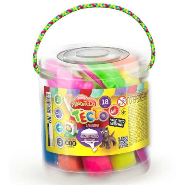 Тесто для лепки "Master Do" туба 18 цветов TMD-01-05