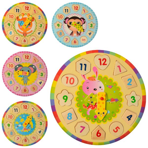 Деревянная игрушка Часы MD1251 27см