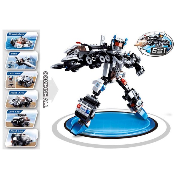 Конструктор Sluban Поліція: Робот-Трансформер 384 деталі M38-B0635 (6в1)