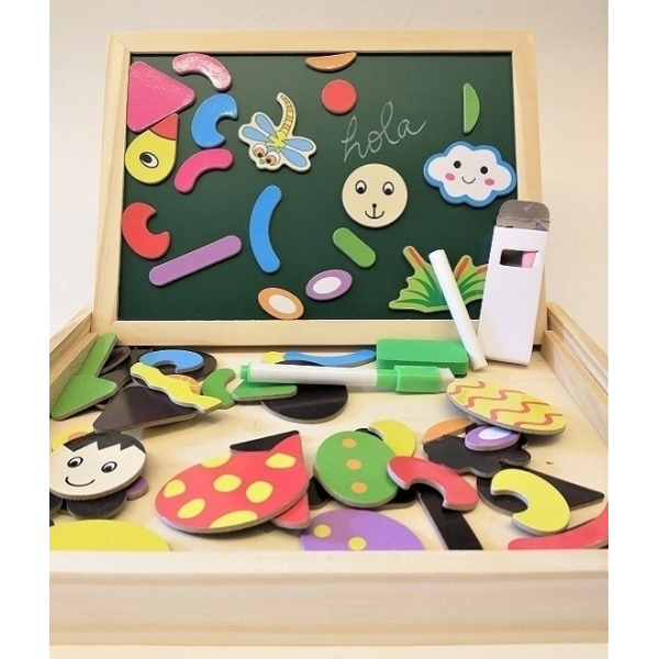 Деревянная магнитная двусторонняя доска для рисования MD0815C