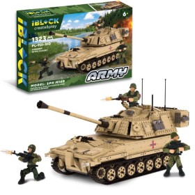 Конструктор IBLOCK Армия, САУ М109, 1323 детали, 3 фигурки PL-921-510