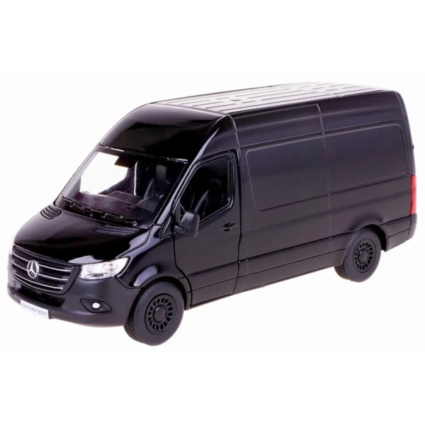 Металлическая машинка Kinsmart 1:48 Mercedes-Benz Sprinter KT5426W, инерционная в коробке / Цвет ЧЕРНЫЙ