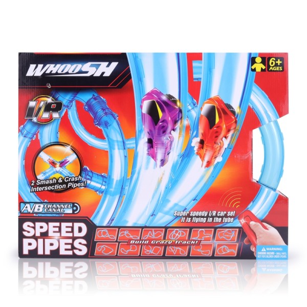 Игровой набор Whoosh "Турбо-труба" DC1802 со светом для гонок