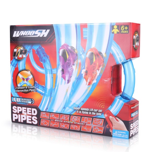 Игровой набор Whoosh "Турбо-труба" DC1802 со светом для гонок
