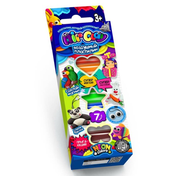 Набор "Air Clay" Повітряний пластилін 7 кольорів