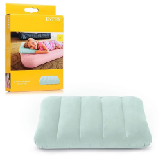 Надувная подушка Intex 68676 голубая 43×28×9 см для сна и отдыха