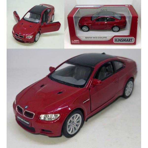 Масштабна модель Kinsmart BMW M3 Coupe 1:36 (бордова)