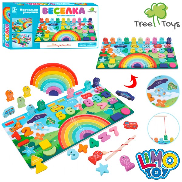 Деревянная игрушка Сортер-вкладыши с магнитной рыбалкой MD1647