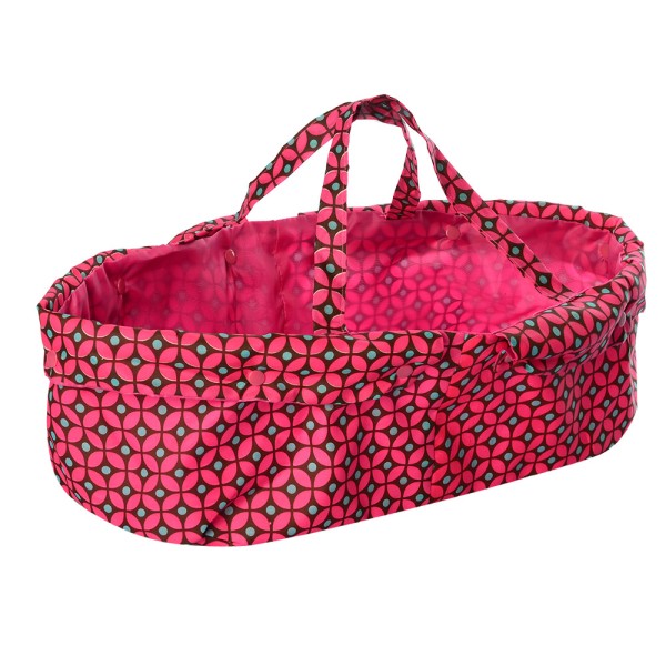 Коляска для кукол Melobo (Melogo) металлическая складная прогулочная с капюшоном, малиновая (9308-2)