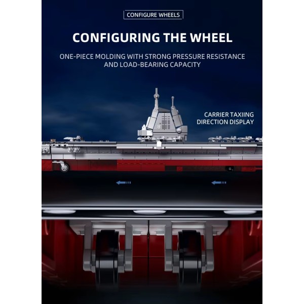 Конструктор Sluban M38-B1211 Авианосец Фуцзянь, Модельки, масштаб 1:700, 557 деталей