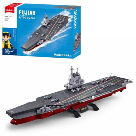 Конструктор Sluban M38-B1211 Авианосец Фуцзянь, Модельки, масштаб 1:700, 557 деталей
