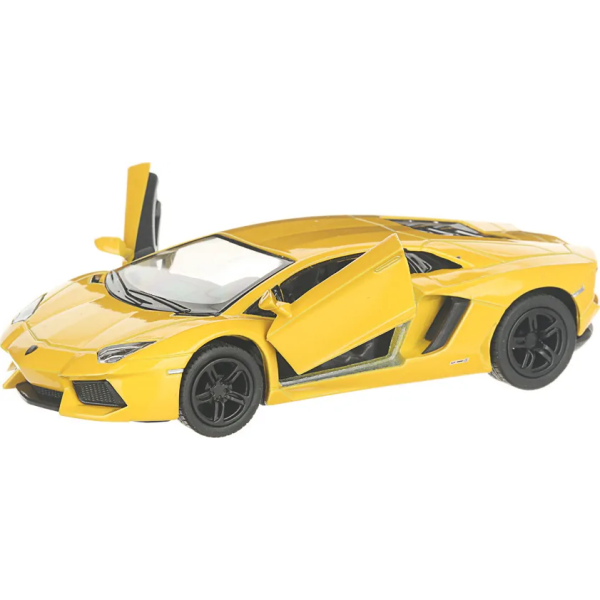 Машинка Kinsmart 1:38 Lamborghini Aventador LP 700-4 металлическая инерционная (Желтый) KT5355W