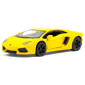 Машинка Kinsmart 1:38 Lamborghini Aventador LP 700-4 металлическая инерционная (Желтый) KT5355W
