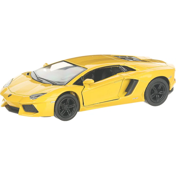 Машинка Kinsmart 1:38 Lamborghini Aventador LP 700-4 металлическая инерционная (Желтый) KT5355W