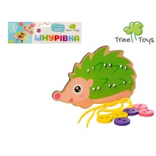Деревянная игрушка Шнуровка MD 2658 Ёжик