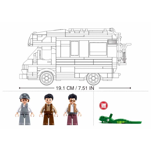 Конструктор Sluban Автобус/Кемпер 506 деталей M38-B1193
