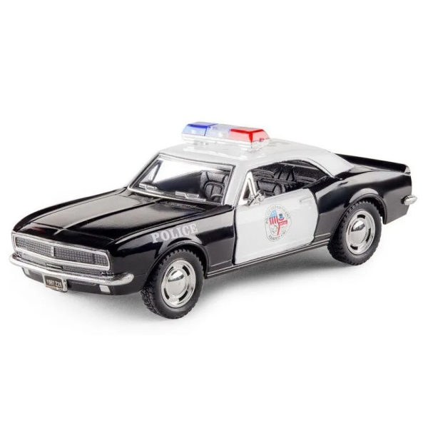 Машинка металлическая Kinsmart KT5341WP 1:37 1967 Chevrolet Camaro Z/28 Police инерционная, двери открываются / Полиция