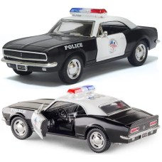 Машинка металлическая Kinsmart KT5341WP 1:37 1967 Chevrolet Camaro Z/28 Police инерционная, двери открываются / Полиция