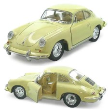 Машинка металлическая Porsche 356 B Carrera 2 Kinsmart 1:32 инерционная KT5398W цвет бежевый