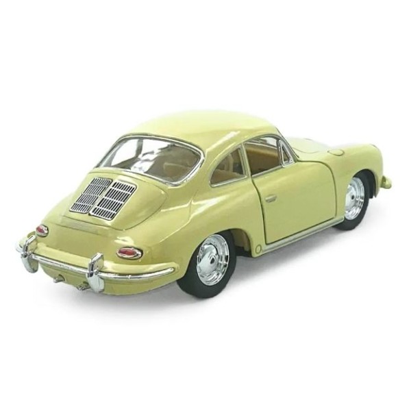 Машинка металлическая Porsche 356 B Carrera 2 Kinsmart 1:32 инерционная KT5398W цвет бежевый