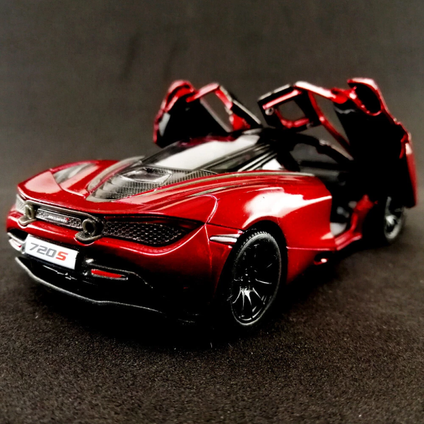 Машинка металева Kinsmart KT5403WG 1:36 McLaren MSO 720S інерційна, двері відчиняються / Червоний