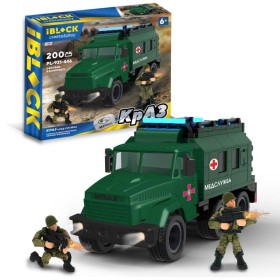 Конструктор IBLOCK  Армия КрАЗ "Медслужба" 200 деталей  PL-921-446