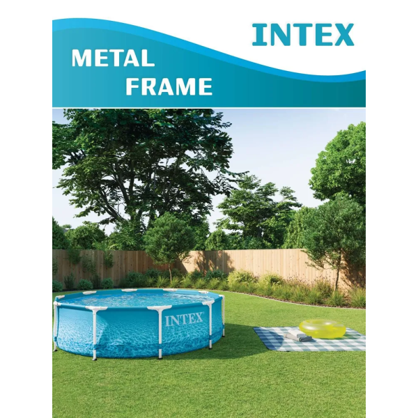 Каркасний круглий басейн Intex Metal Frame Beachside 305х76см з фільтр-насосом 28208