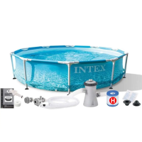 Каркасний круглий басейн Intex Metal Frame Beachside 305х76см з фільтр-насосом 28208